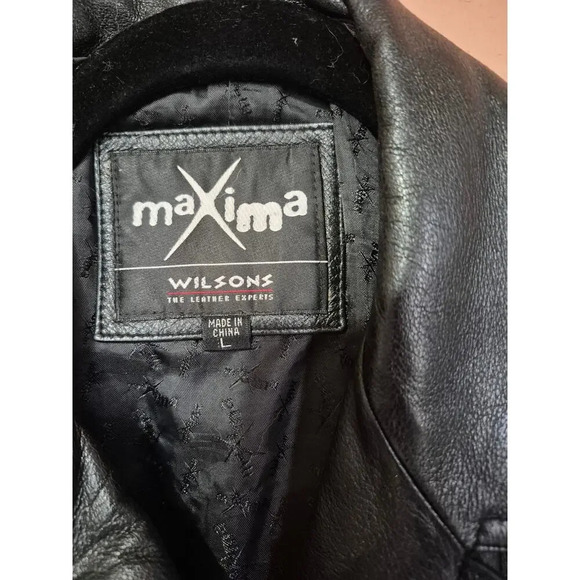 Vintage Wilsons Leather Black Maxima jacket womens size large super hot! - Picture 2 of 7